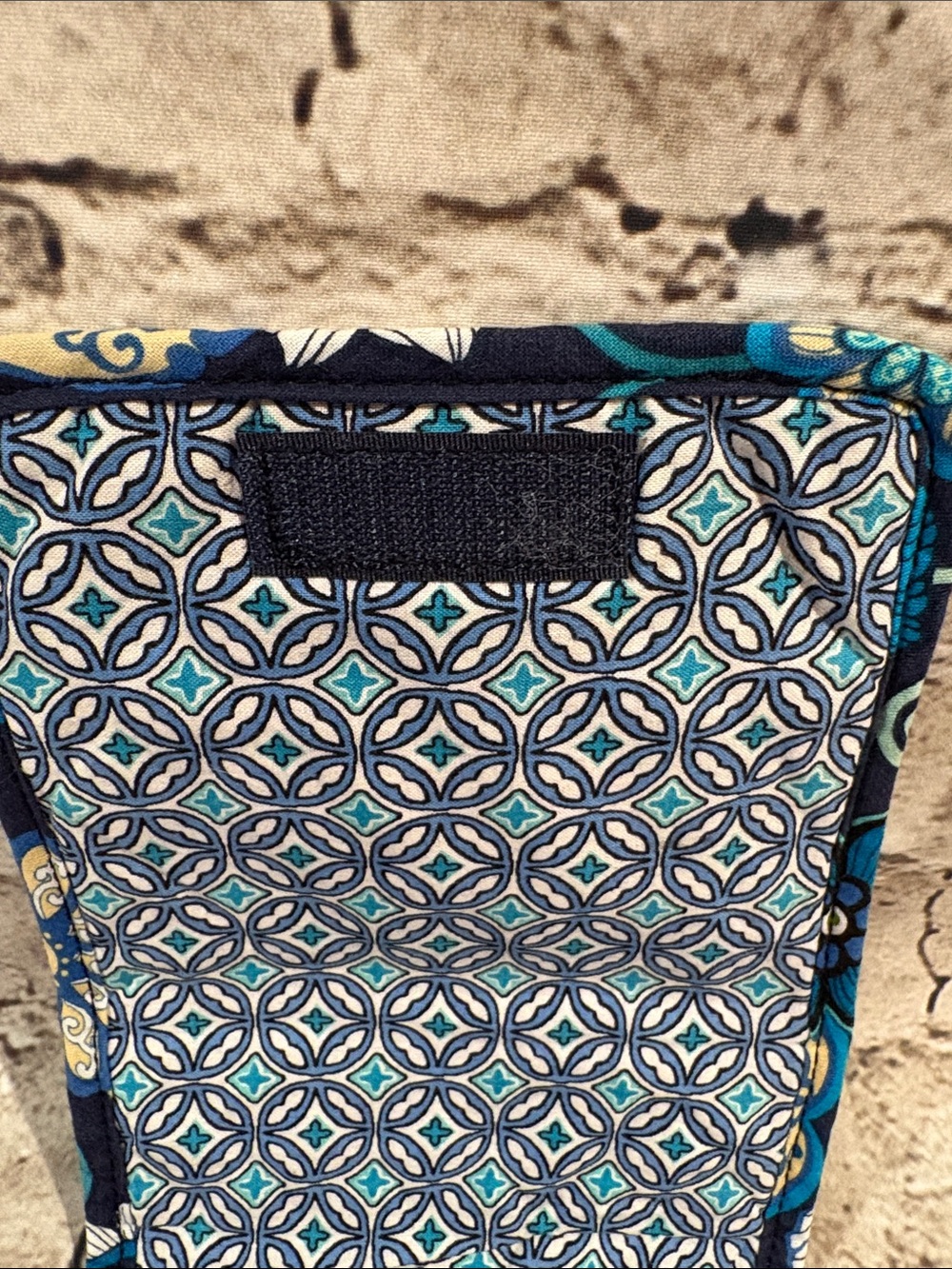 Vera Bradley Navy Floral Quilted Crossbody with Teal & Cream Accents - Picture 6 of 9
